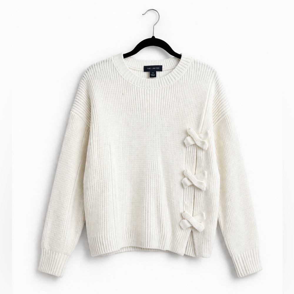 The limited Women's White Sweater with Accents